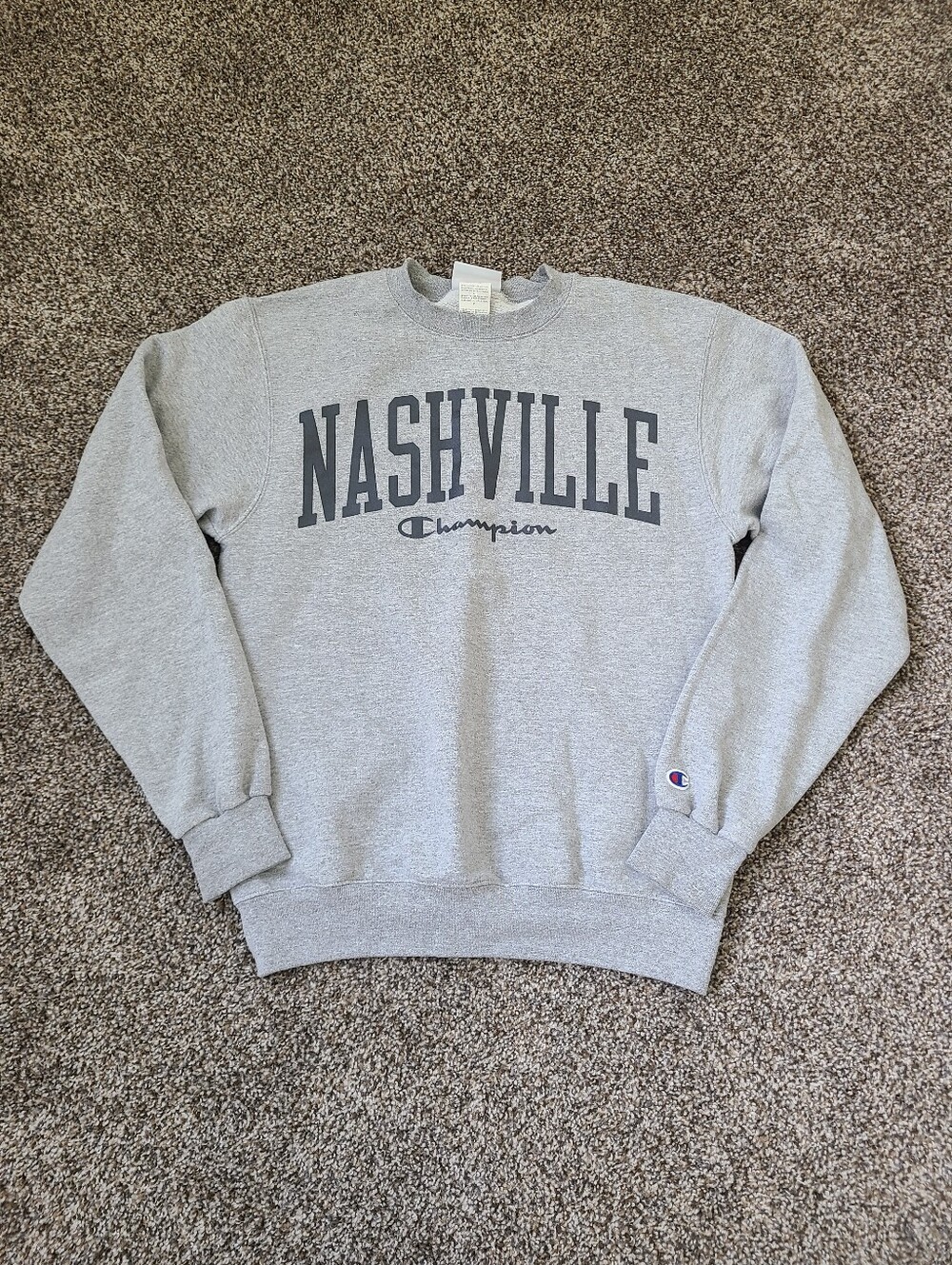 Champion Grey Crewneck says Nashville Size Small